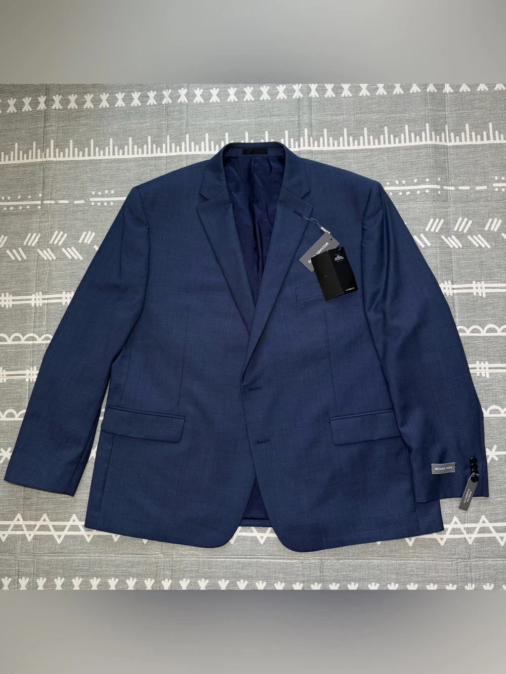 Michael Kors Kaplan Navy Blue Classic Two-Button Blazer